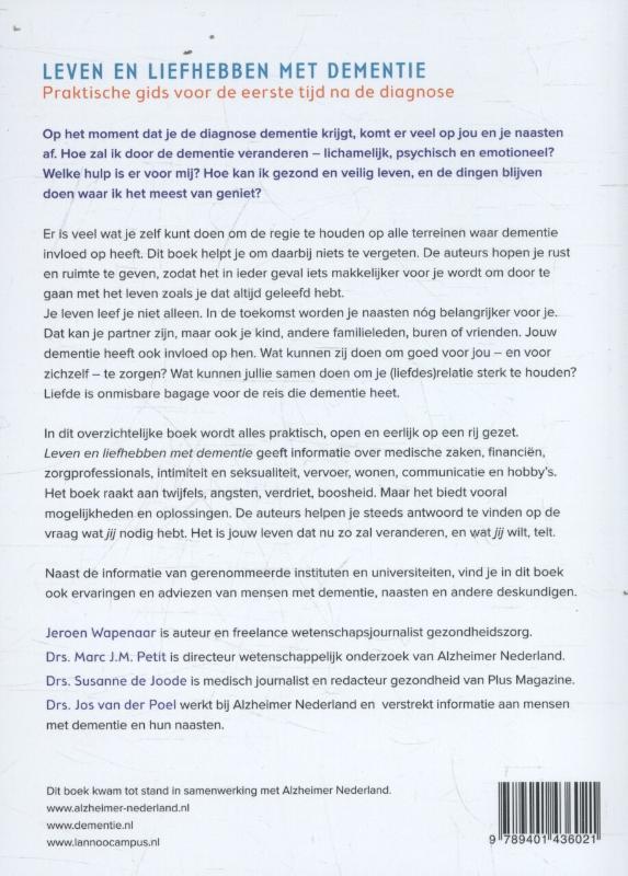 Leven en liefhebben met dementie achterkant