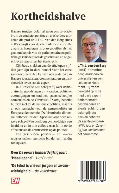 Kortheidshalve achterkant