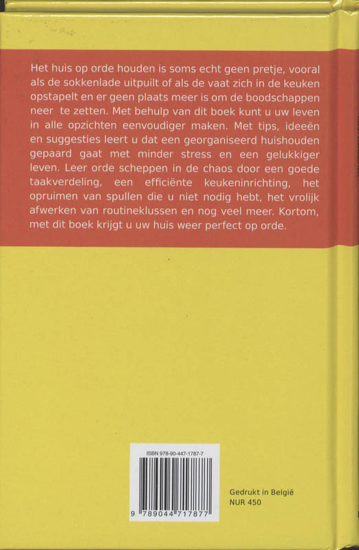 Orde In De Chaos Opgeruimd Staat Netjes achterkant