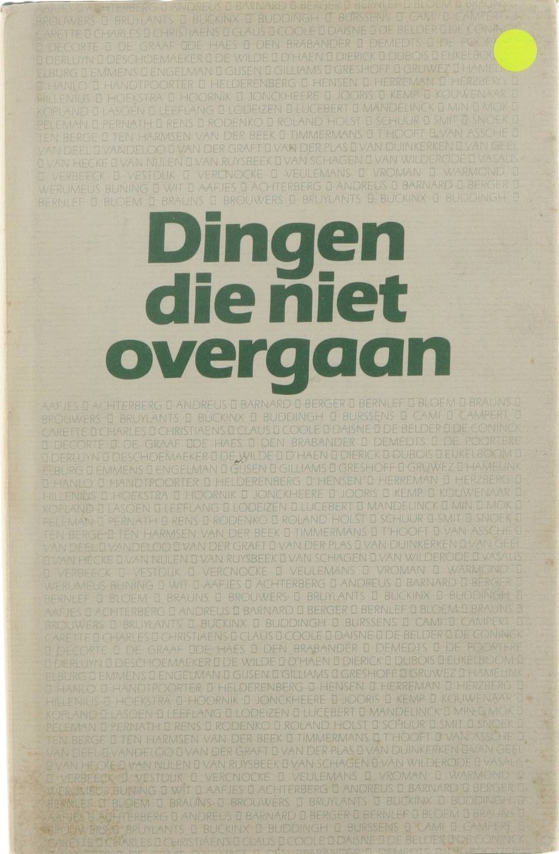 Dingen die niet overgaan