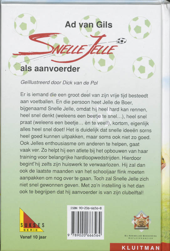 Snelle Jelle als aanvoerder / Suksesserie achterkant