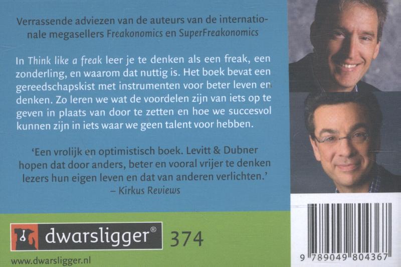 Think like a freak achterkant