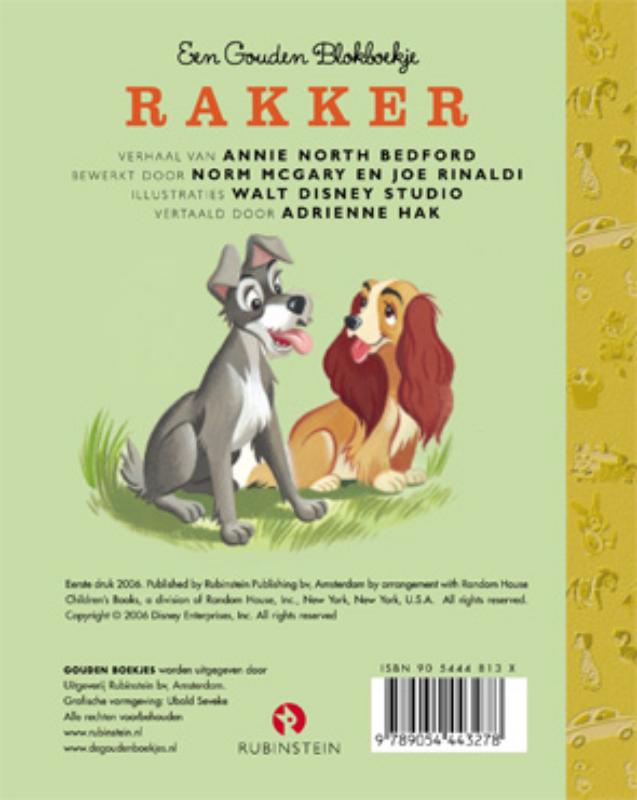 Rakker, Blokboekje 1 ex / Gouden Boekjes achterkant