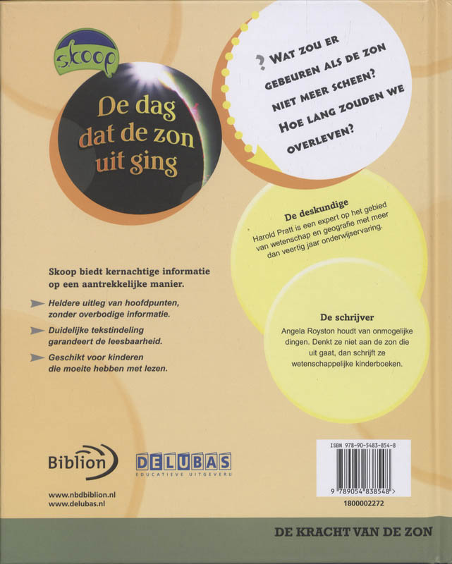 De dag dat de zon uit ging / Skoop achterkant