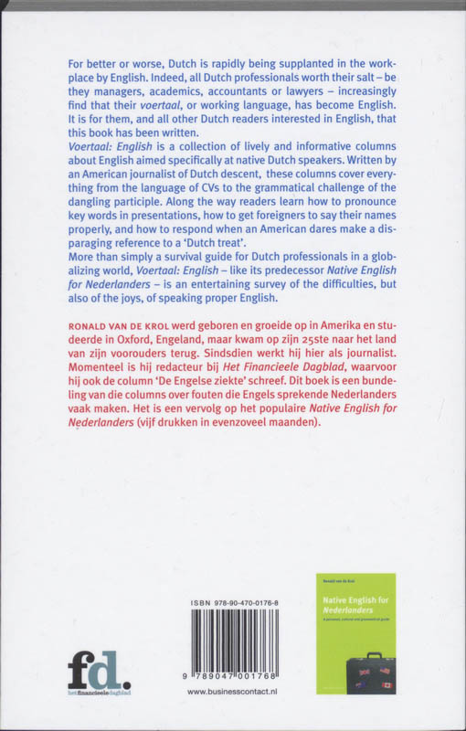 Voertaal: English achterkant