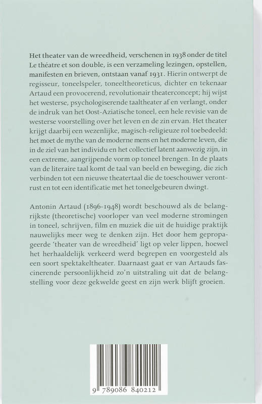 Het theater van de wreedheid achterkant