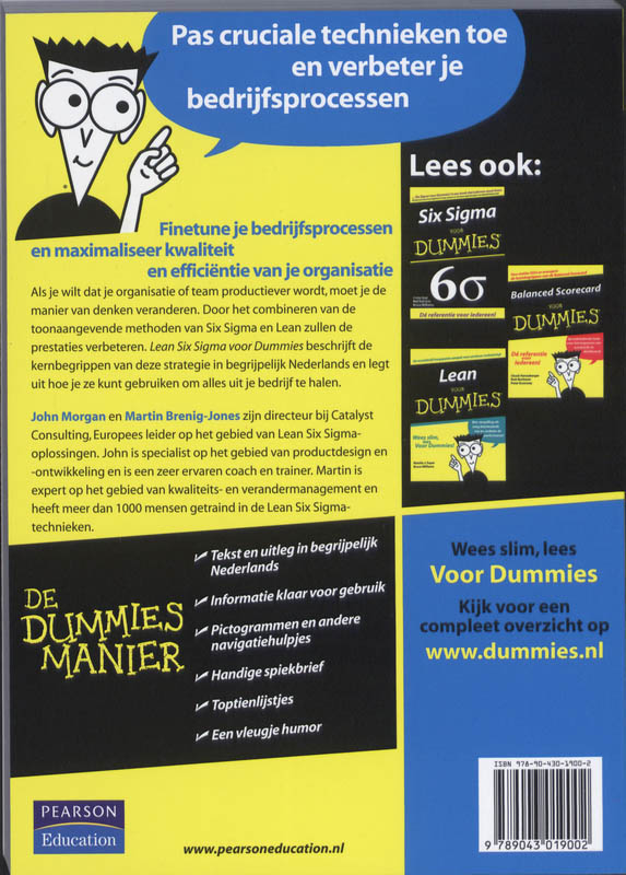 Lean Six Sigma voor Dummies / Voor Dummies achterkant