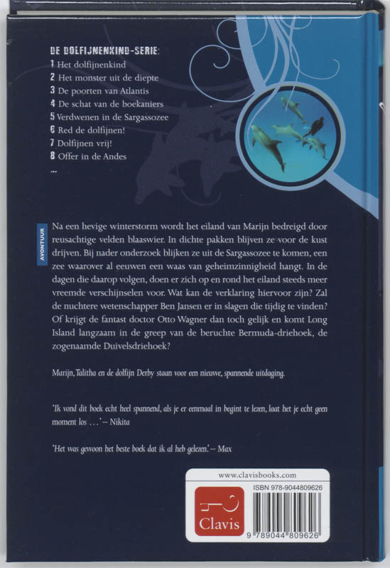 Verdwenen in de Sargassozee / Dolfijnenkind / 5 achterkant