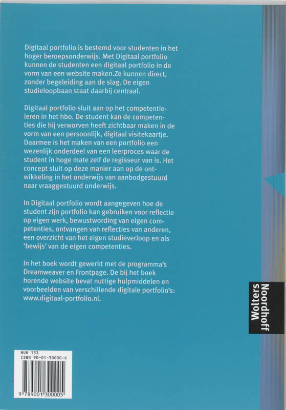 Digitaal portfolio achterkant