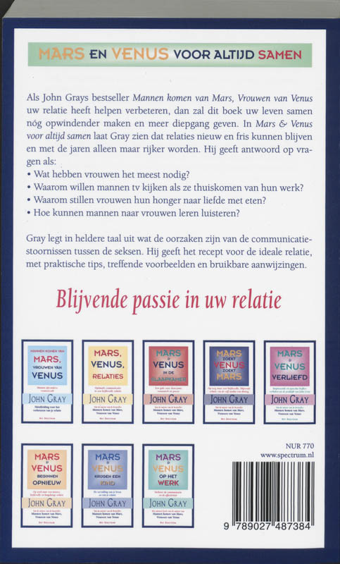 Mars En Venus Voor Altijd Samen achterkant