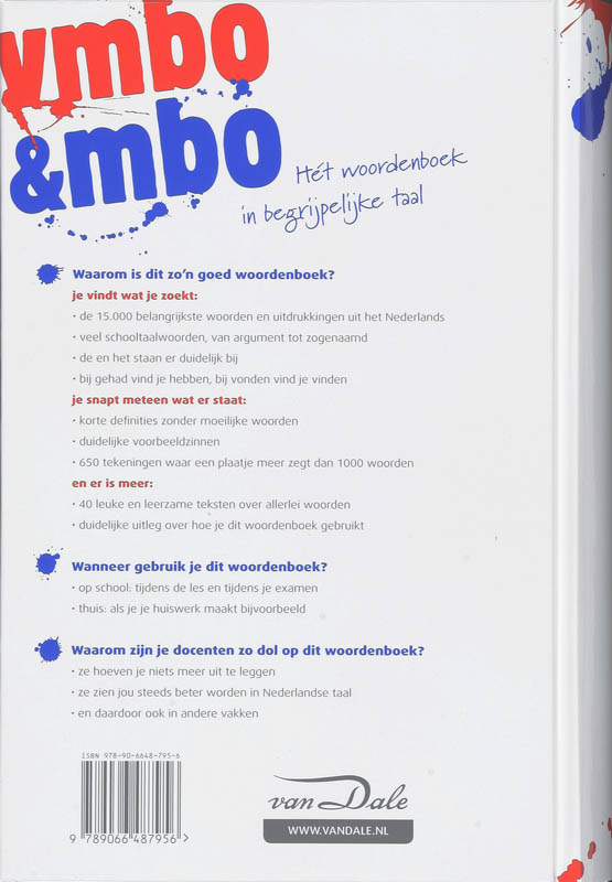 Van Dale Woordenboek Nederlands voor vmbo en mbo achterkant