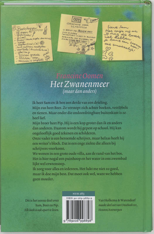 Het Zwanenmeer (maar dan anders) / Sam, Beer en Pip / 1 achterkant