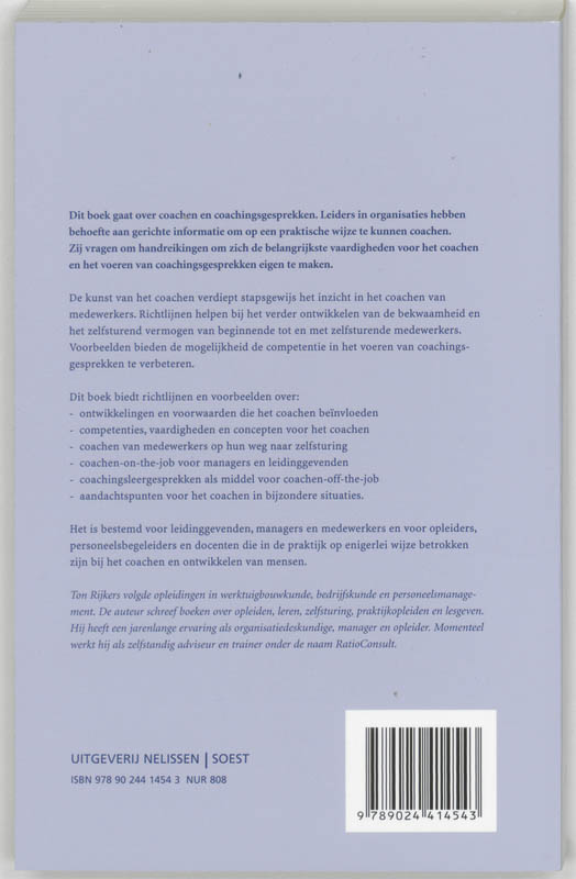 De kunst van het coachen achterkant