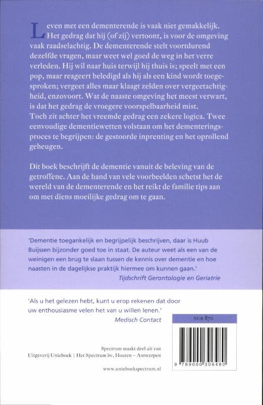 De heldere eenvoud van dementie achterkant