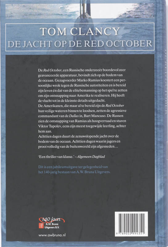 De jacht op de Red October / Jack Ryan & co / 4 achterkant