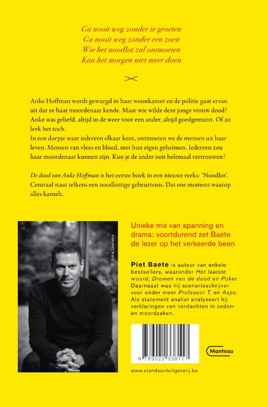 Noodlot De dood van Anke Hoffman achterkant