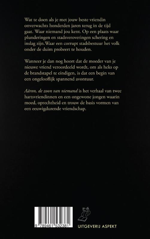 Aaron de zoon van niemand achterkant
