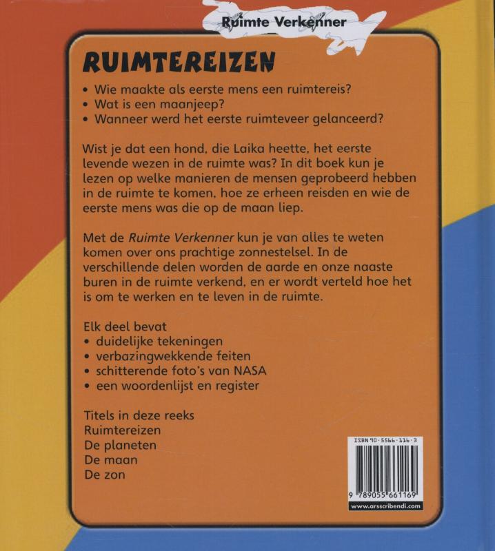 Ruimte verkenner  -   Ruimtereizen achterkant