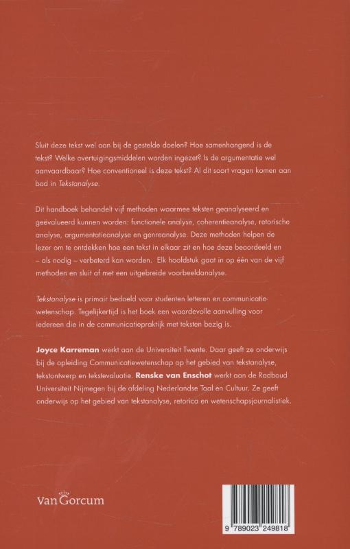 Tekstanalyse achterkant