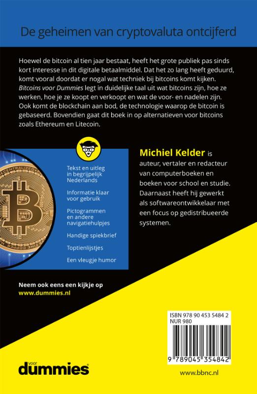 Bitcoins voor Dummies achterkant