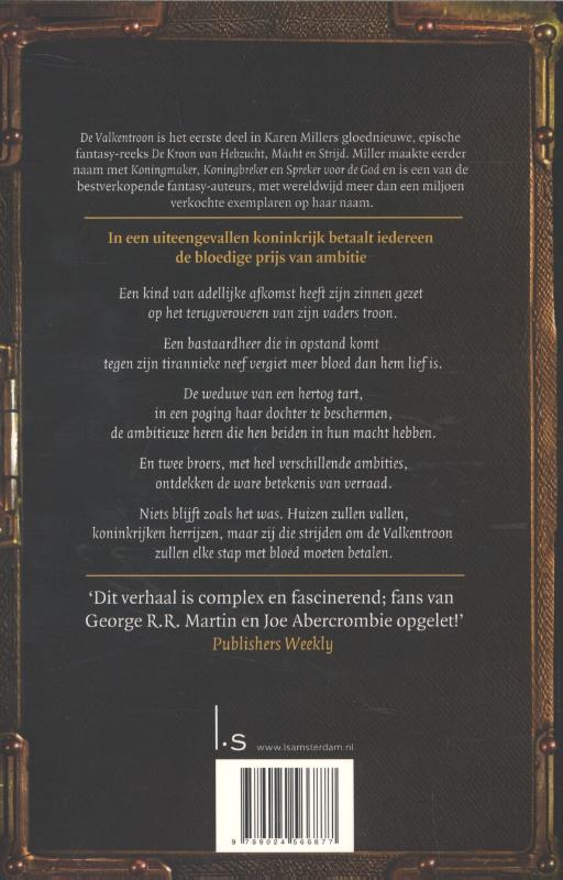 De valkentroon / De kroon van hebzucht, macht en strijd / 1 achterkant