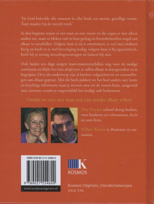 Het man/vrouw boek achterkant