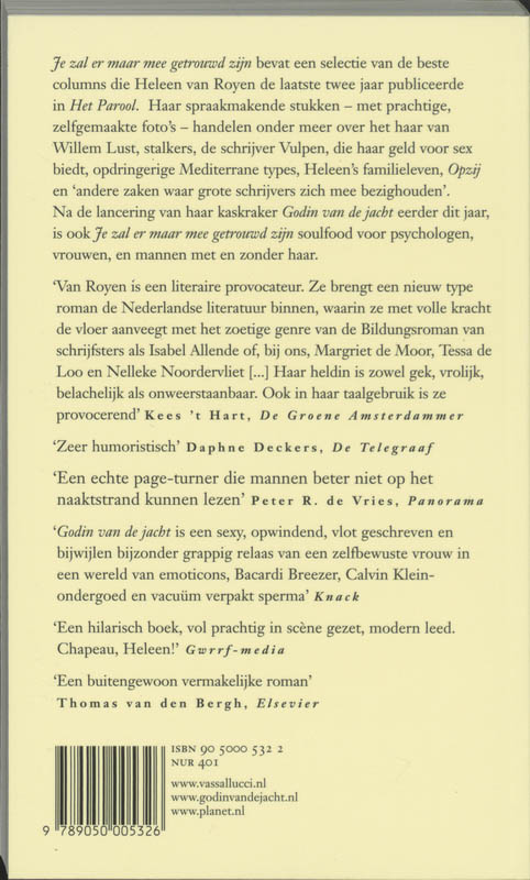 Je zal er maar mee getrouwd zijn achterkant