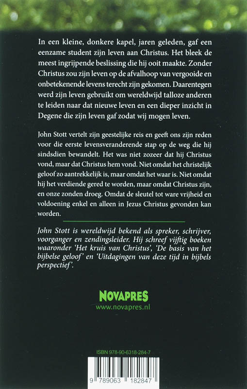 Waarom ik een christen ben achterkant