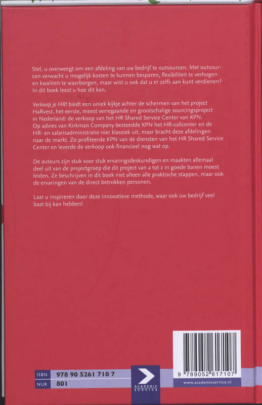 Verkoop Je Hr achterkant