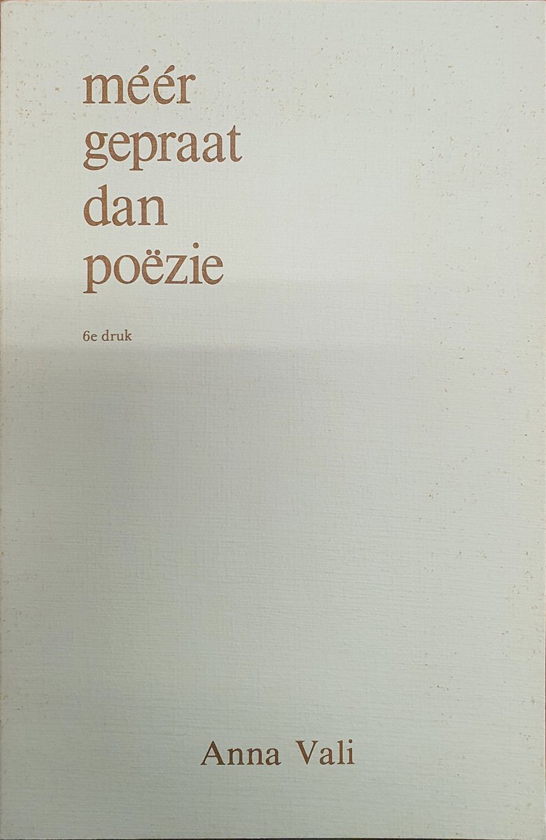 Meer gepraat dan poezie