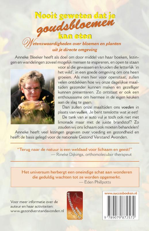 Nooit geweten dat je goudsbloemen kan eten achterkant