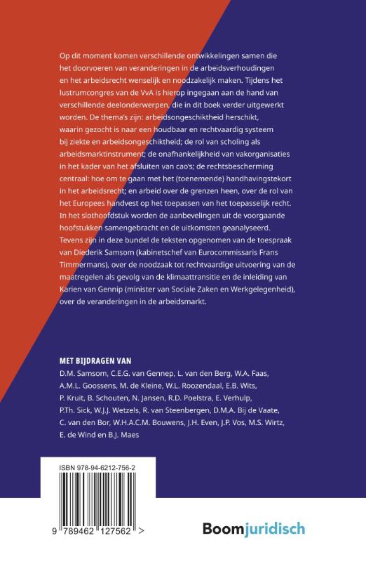 Transitie en arbeid / Vereniging voor Arbeidsrecht (VvA) / 49 achterkant