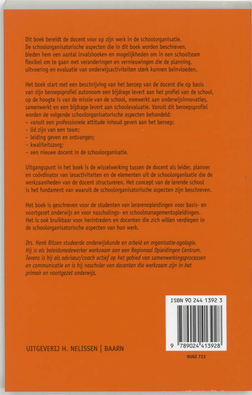 Werken In Een Lerende Schoolorganisatie achterkant