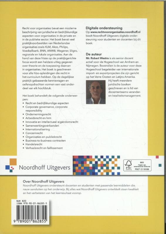 Recht voor organisaties achterkant