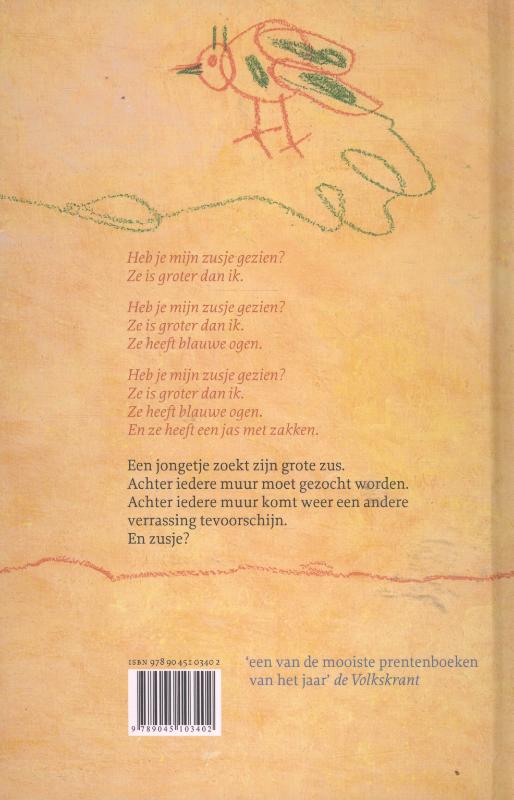 Heb je mijn zusje gezien? achterkant