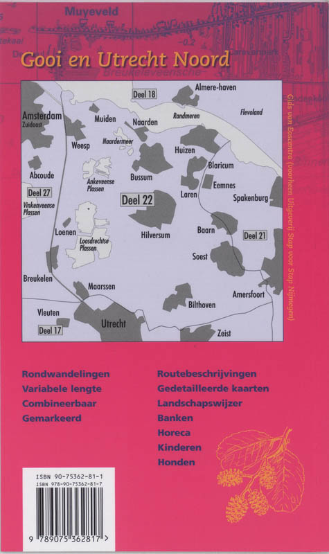 Gooi en Utrecht Noord / 22 / Wandelgids achterkant