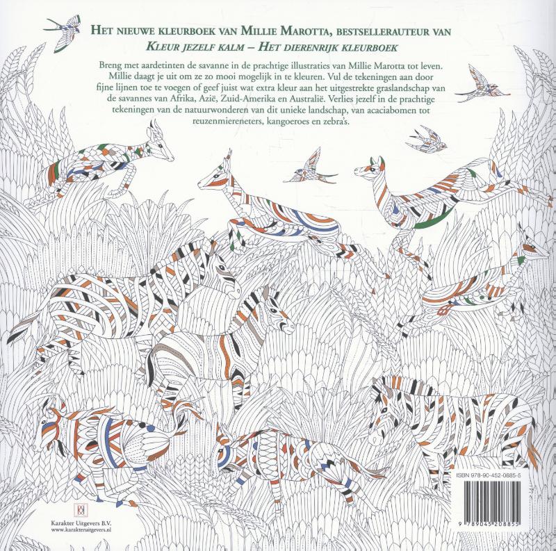 De savanne / Kleur jezelf kalm achterkant