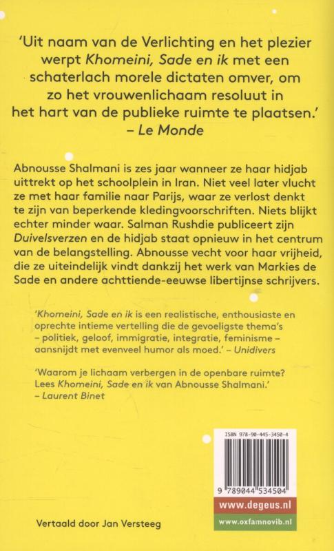 Khomeini, Sade en ik achterkant