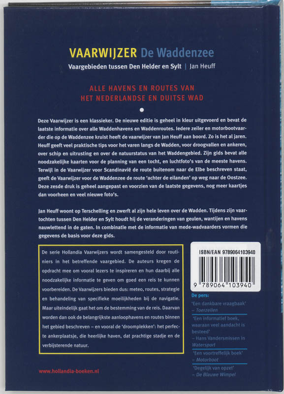Vaarwijzer De Waddenzee achterkant