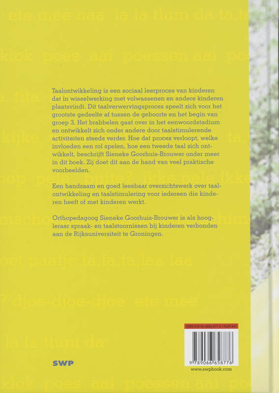 Taalontwikkeling En Taalstimulering Van Peuters En Kleuters En Dvd achterkant