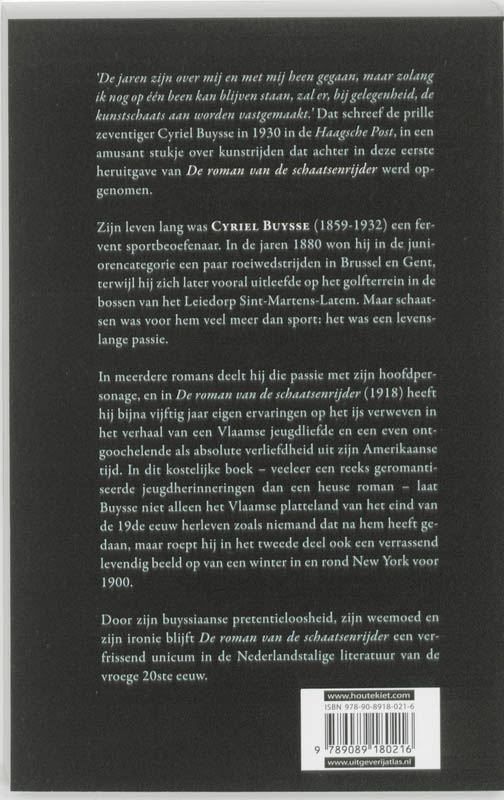 De Roman Van De Schaatsenrijder achterkant