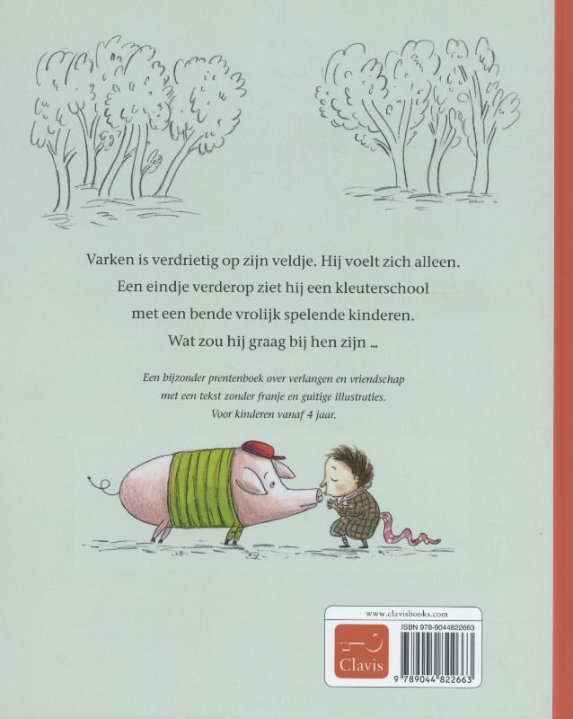 Een varken op bezoek achterkant
