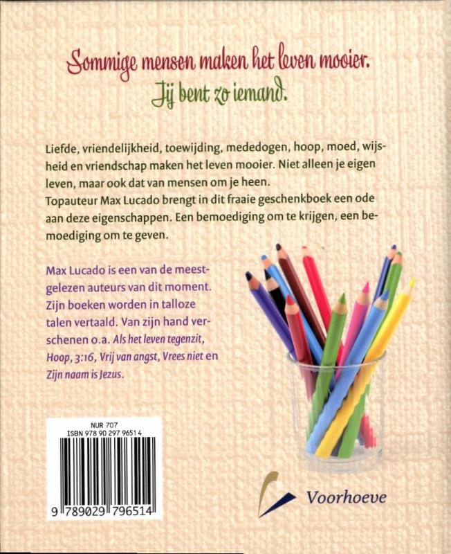 Jij maakt het leven mooier achterkant