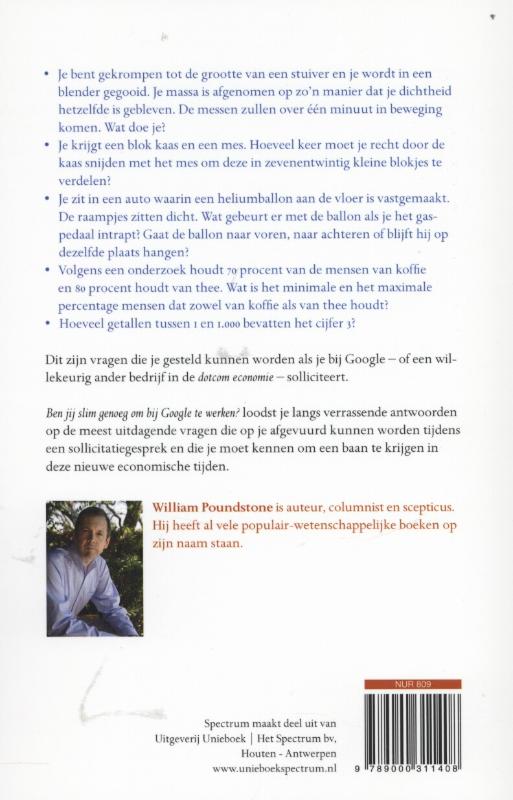 Ben jij slim genoeg om voor Google te werken? achterkant