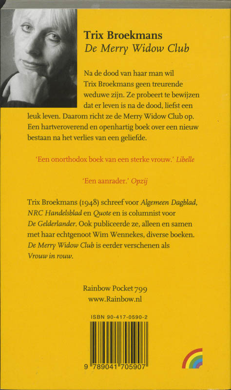 De merry widow club / Rainbow pocketboeken / 799 achterkant