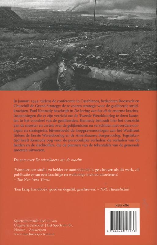 De kering van het tij achterkant