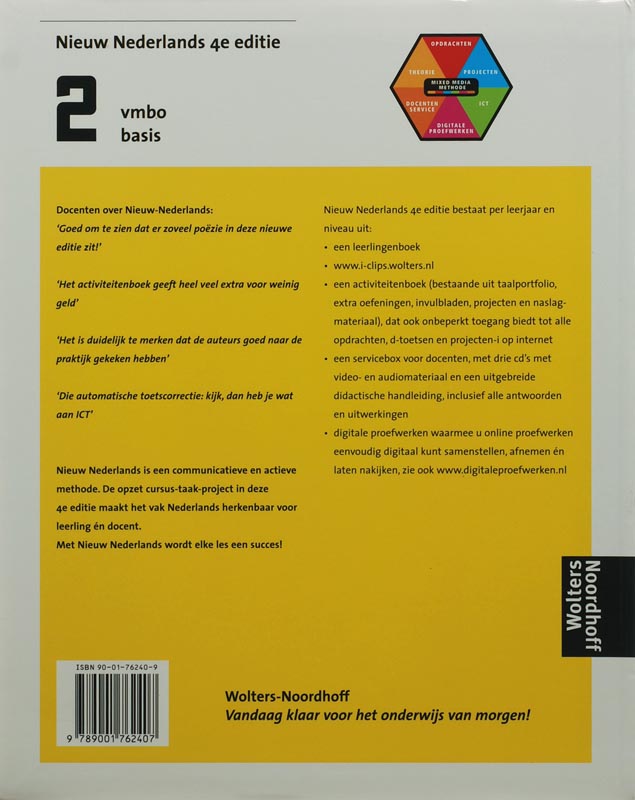 Vmbo basis 2 nieuw Nederlands achterkant