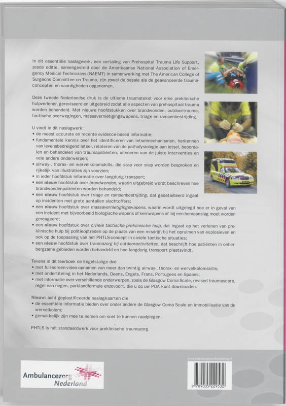 De Nederlandse uitgave van PHTLS achterkant