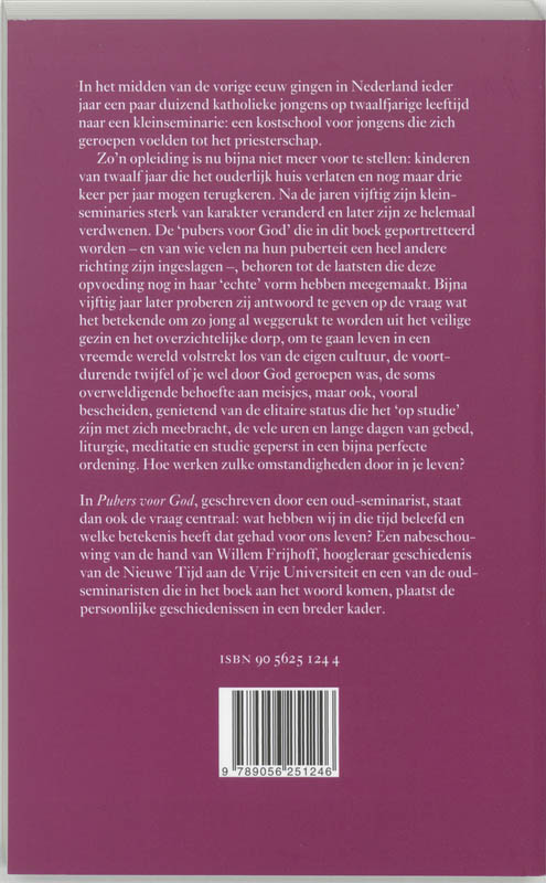 Pubers voor God achterkant