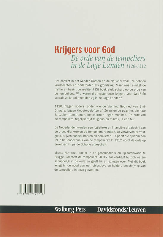 Krijgers Voor God achterkant